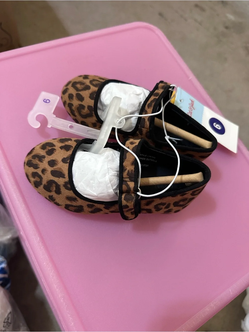 Cat & Jack Leopard Print Mary Jane Flats